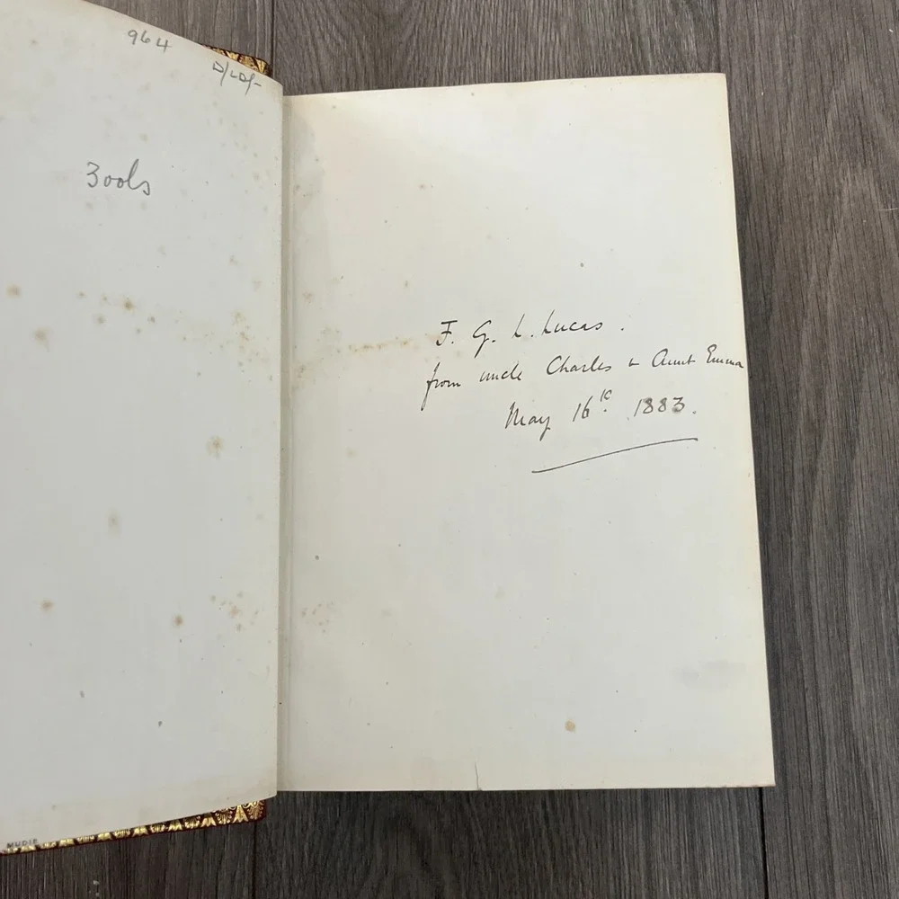 Shakespeare Works Vol 1 Staunton Leather 1866 Ed
